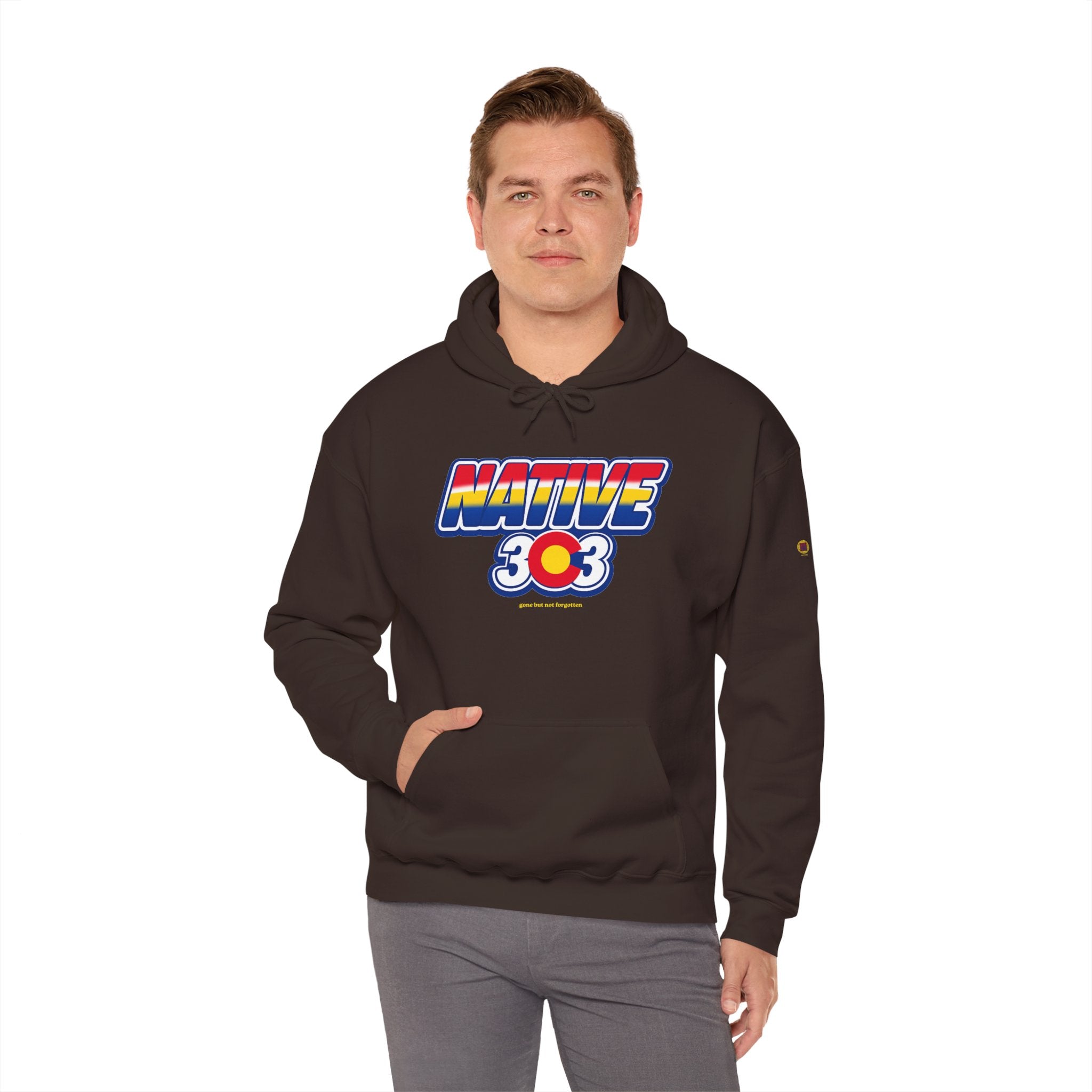 Bonnie Brae Tavern psychedelic nightscene | Unisex Heavy Blend™ Hooded Sweatshirt