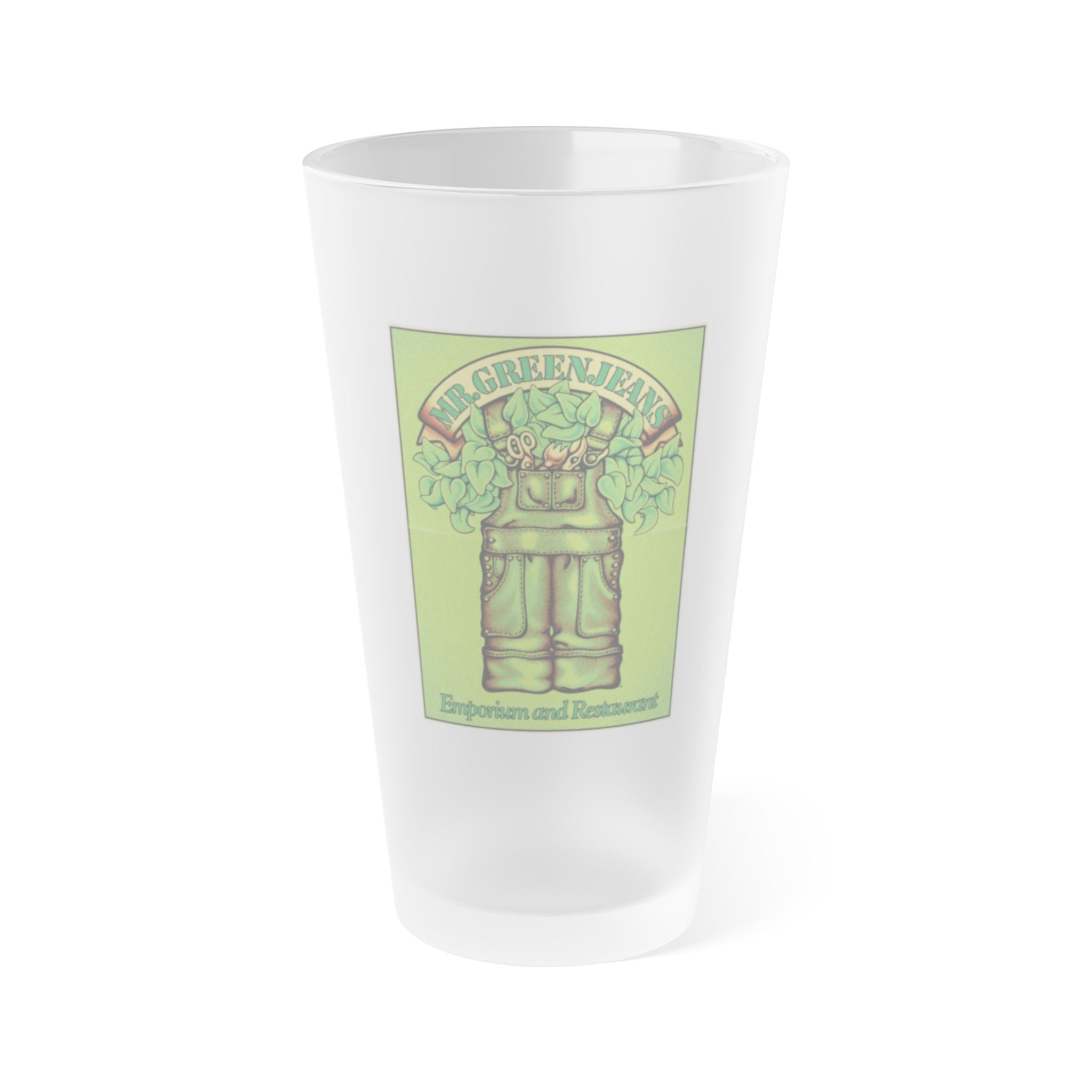 Mr Greenjean's Frosted Pint Glass 16oz