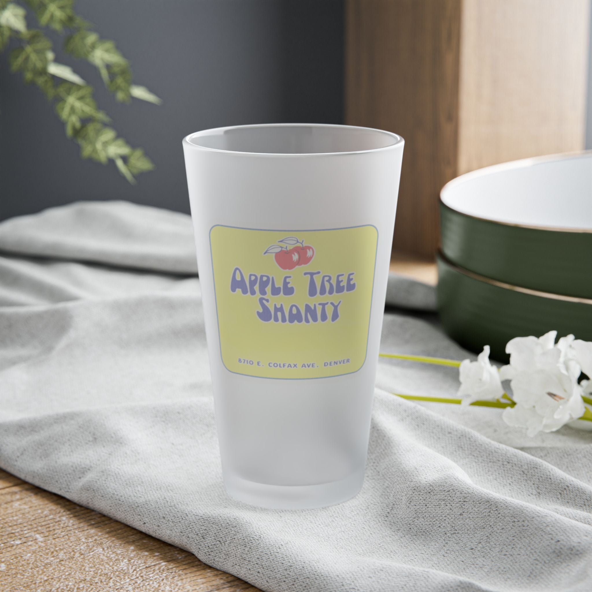APPLE TREE SHANTY | Frosted Pint Glass 16oz