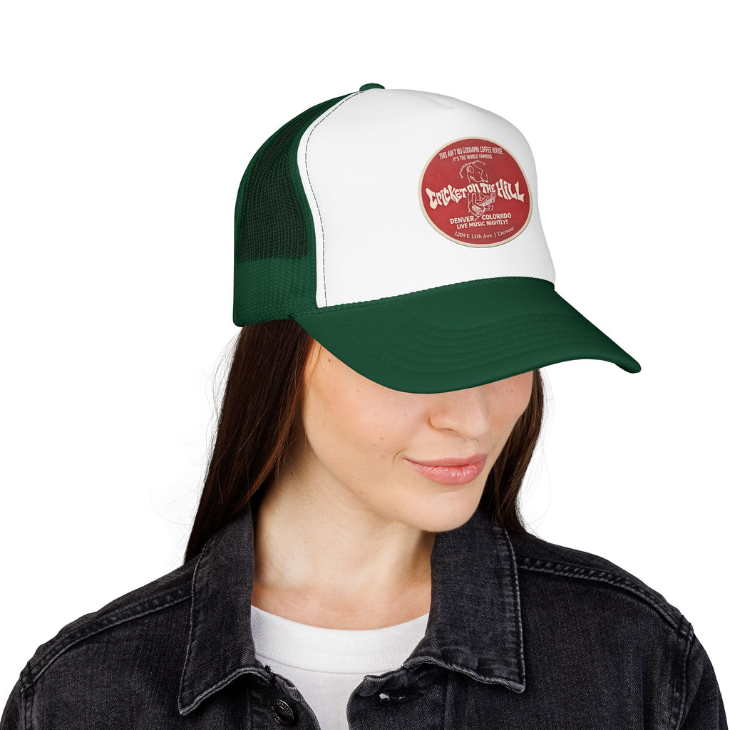 Cricket on the Hill Trucker Hat — Vintage Sailboat Foam Cap