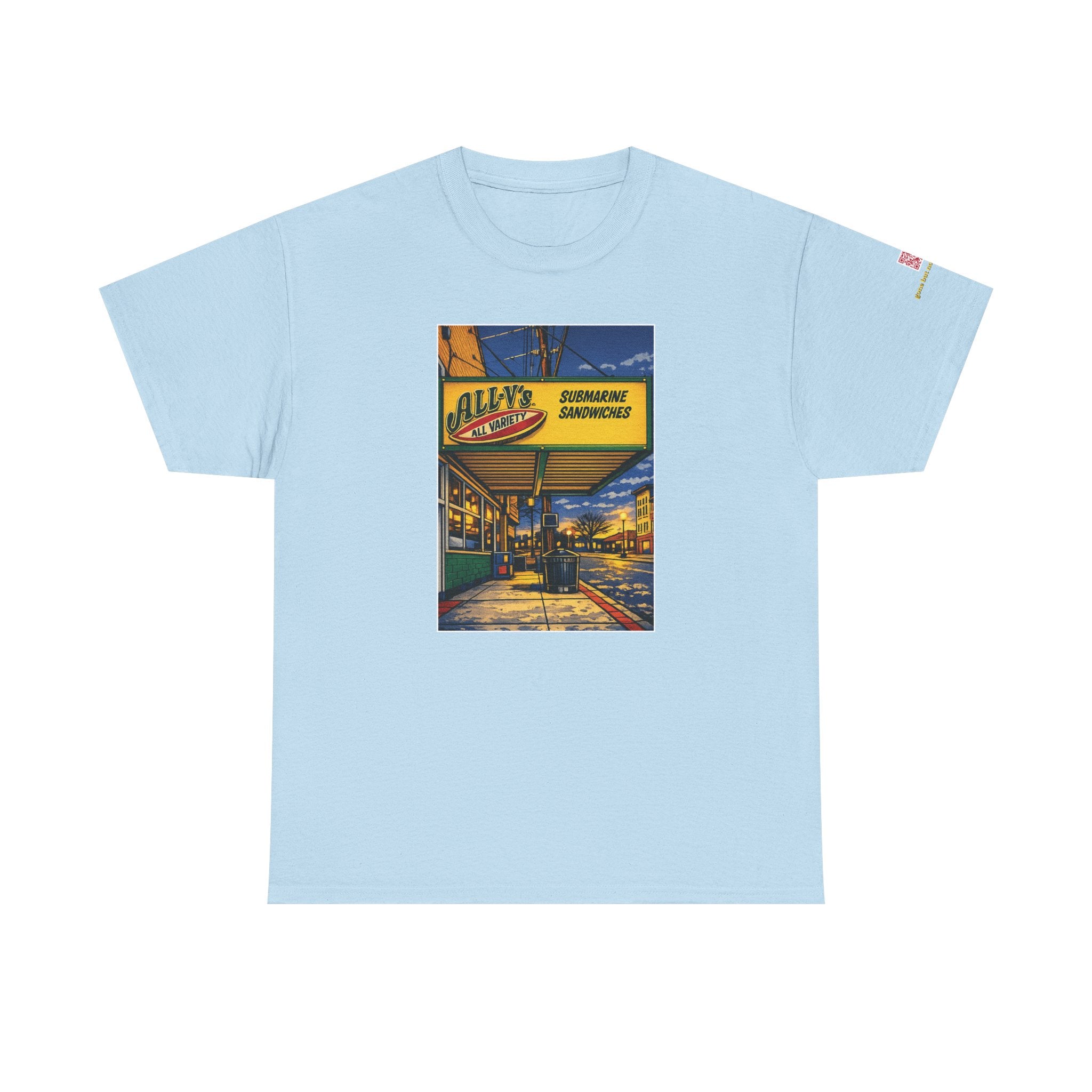 All-V's comic style design- vintage Denver gear