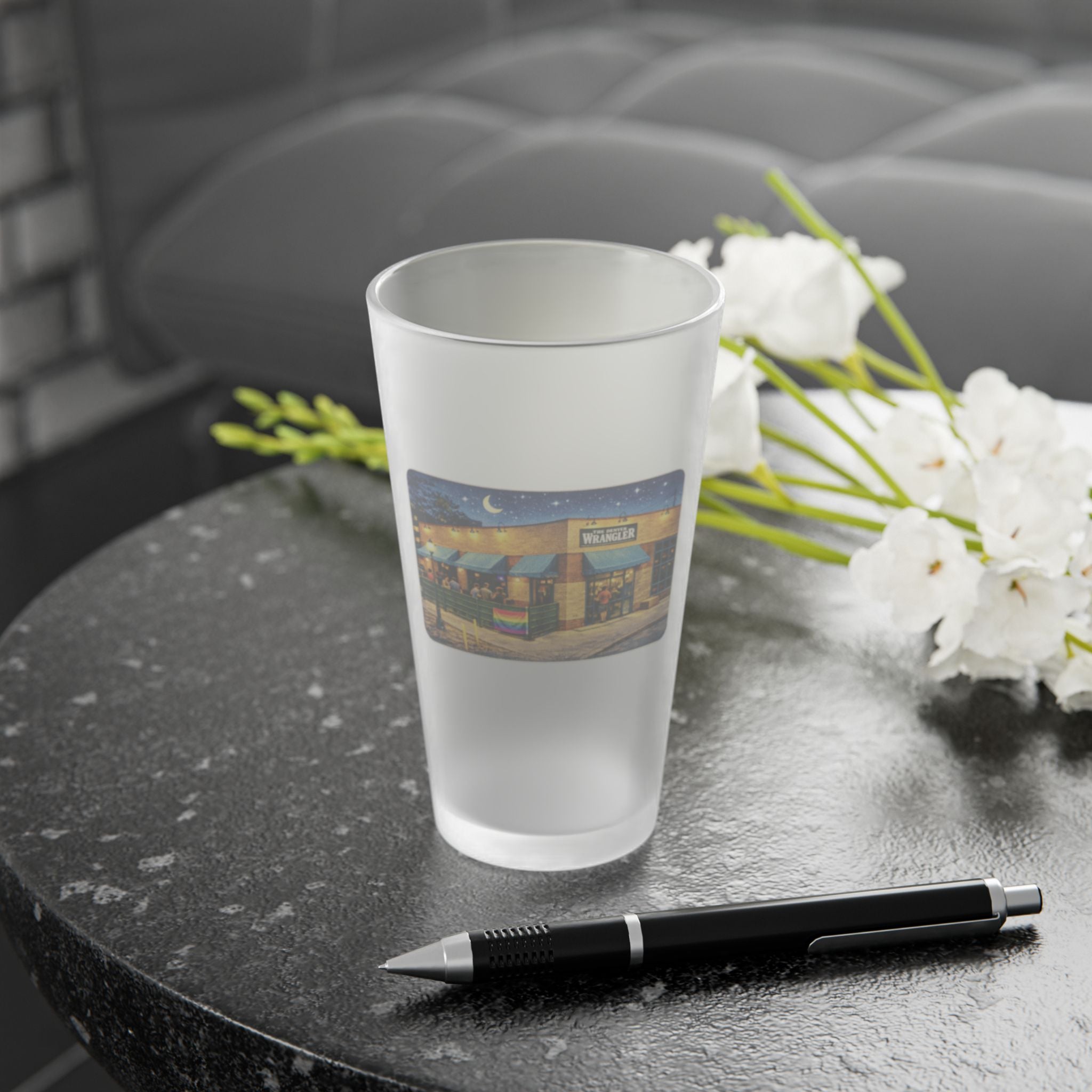 THE DENVER WRANGLER | Frosted Pint Glass 16oz