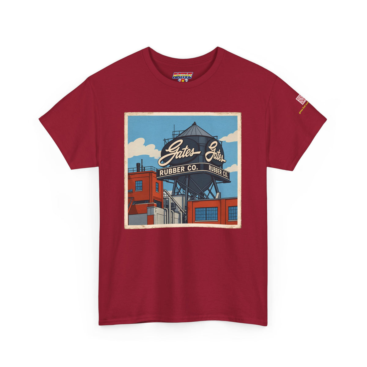 Gates water tower - cartoon style - vintage Denver gear