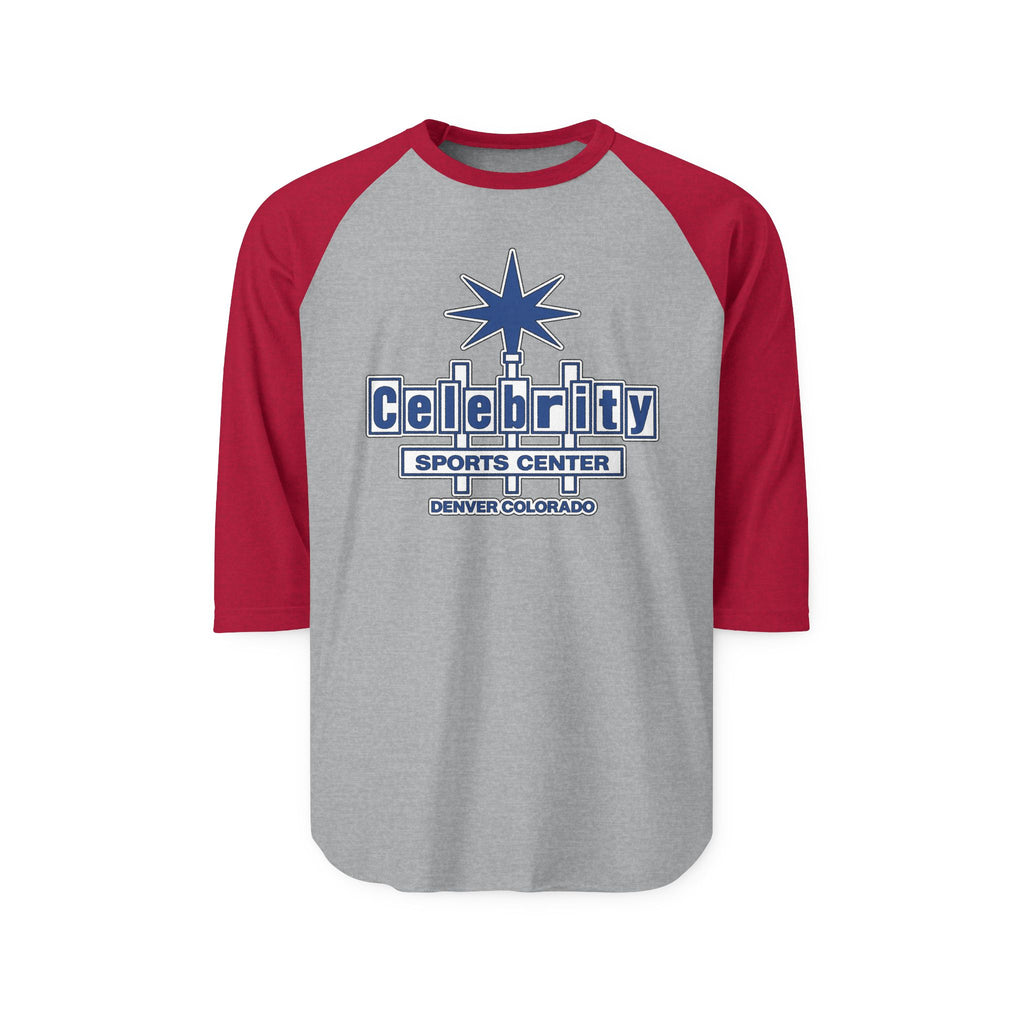 CELEBRITY SPORTS CENTER BLUE | Retro Baseball Tee