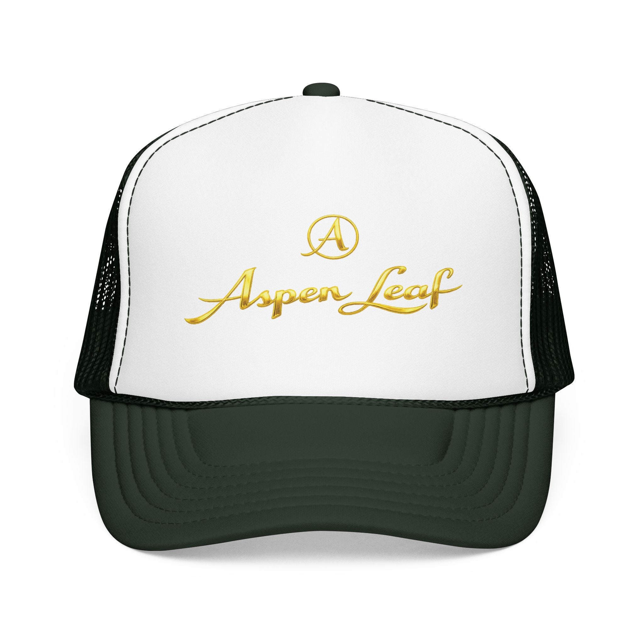 Aspen Leaf Trucker Hat — Vintage Sailboat Foam Cap