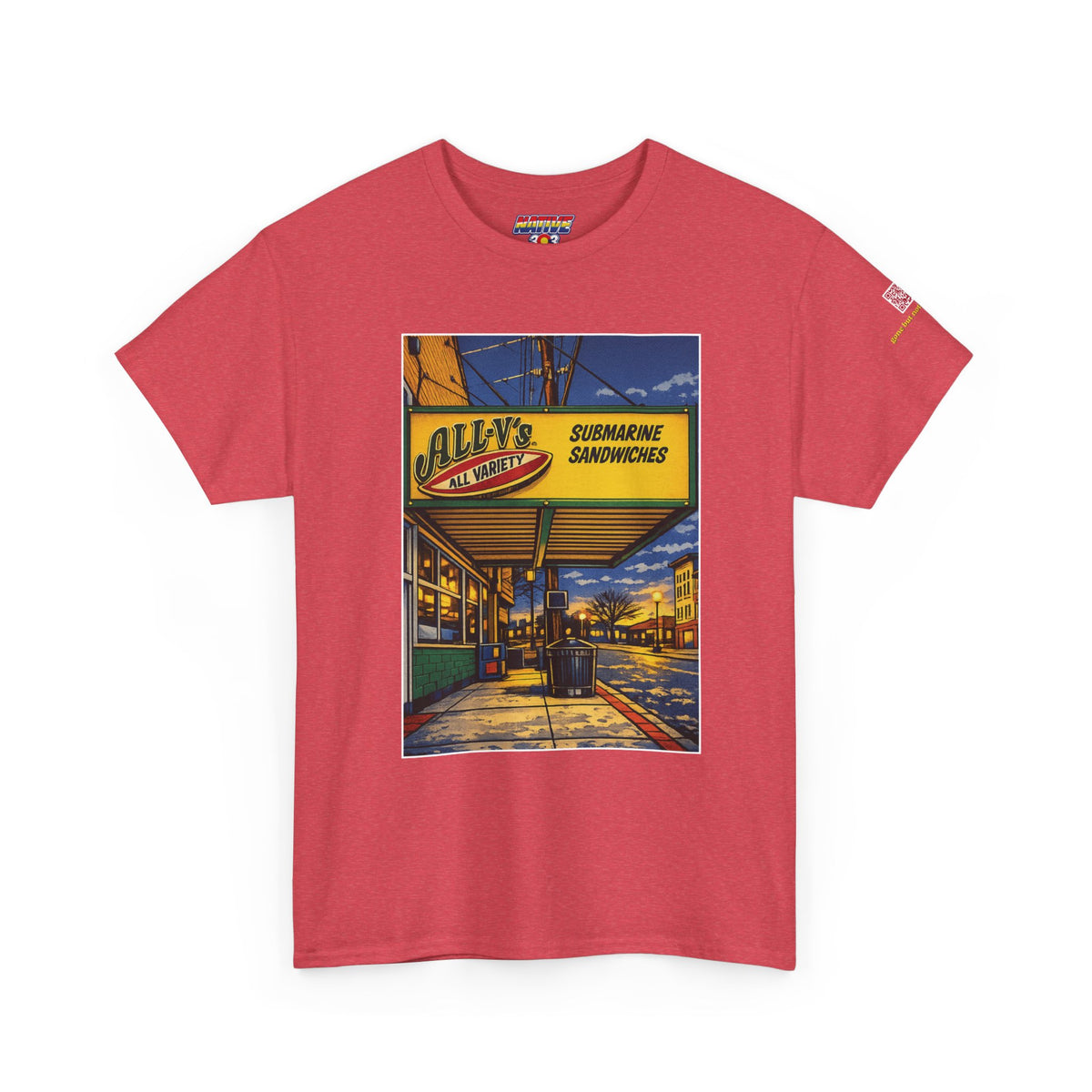 All-V's comic style design- vintage Denver gear