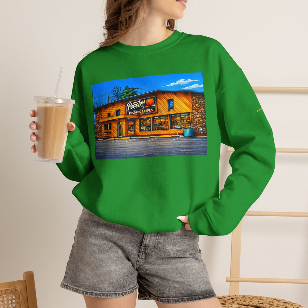 Peaches Records and Tapes (comic style)| Native303 Sweatshirt