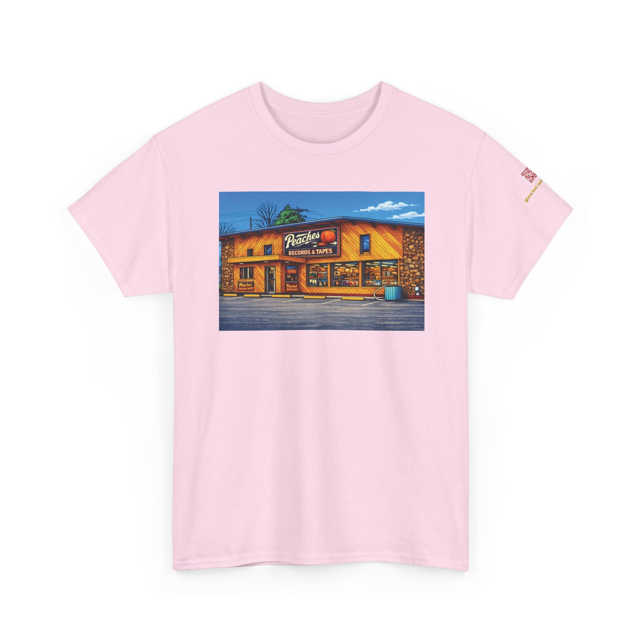 Peaches Records and Tapes (comic style) - vintage Denver gear
