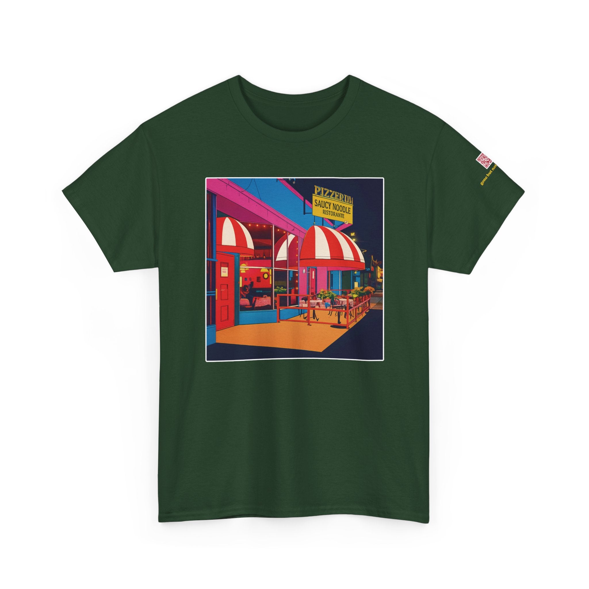 The Saucy Noodle pop art comic style - vintage Denver gear