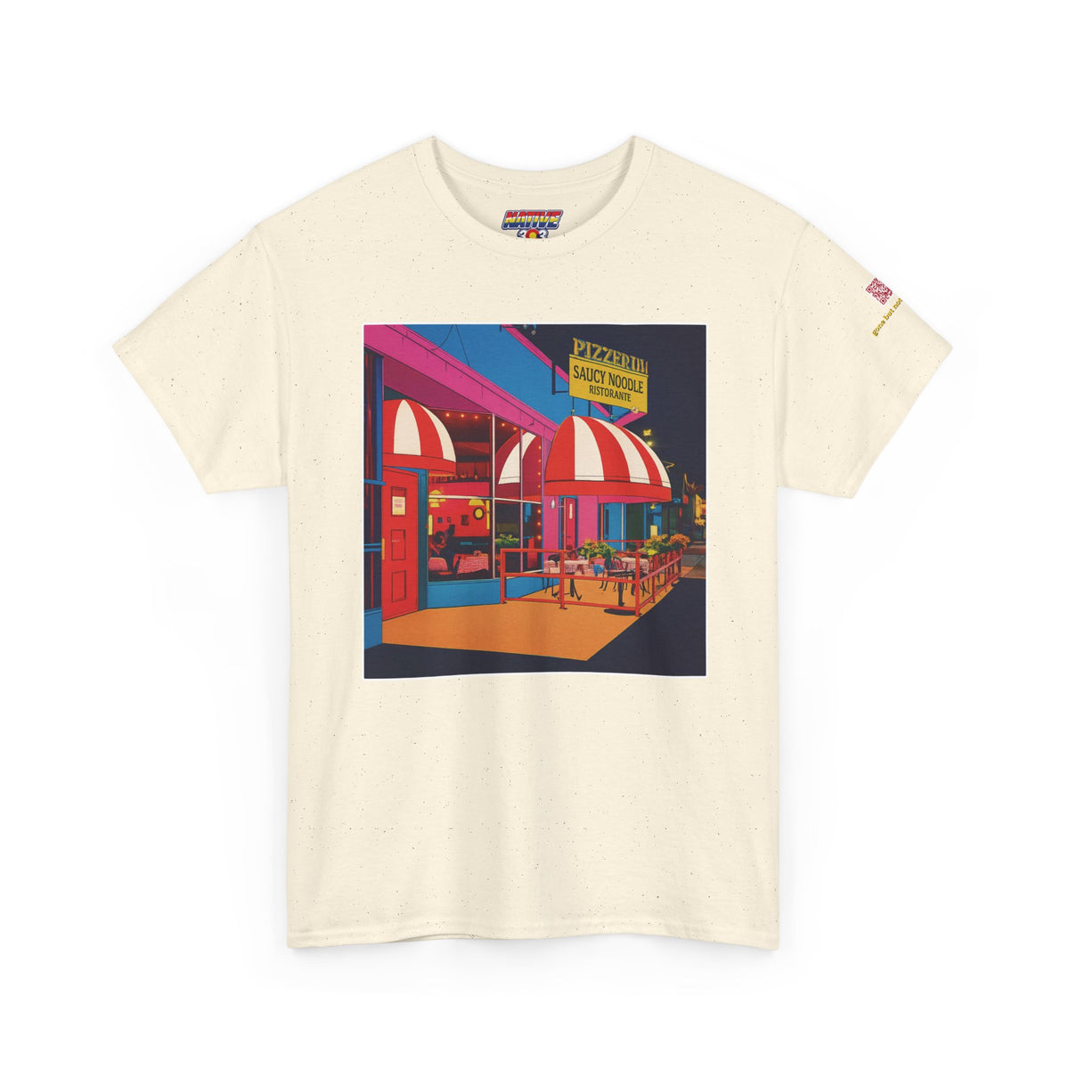 The Saucy Noodle pop art comic style - vintage Denver gear