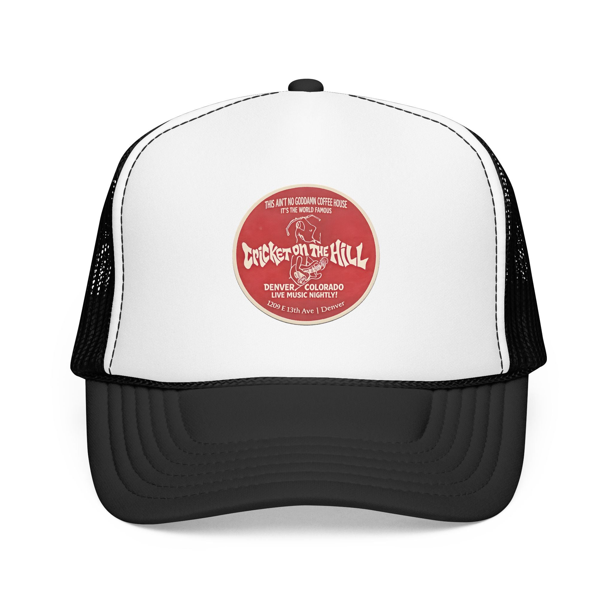 Cricket on the Hill Trucker Hat — Vintage Sailboat Foam Cap