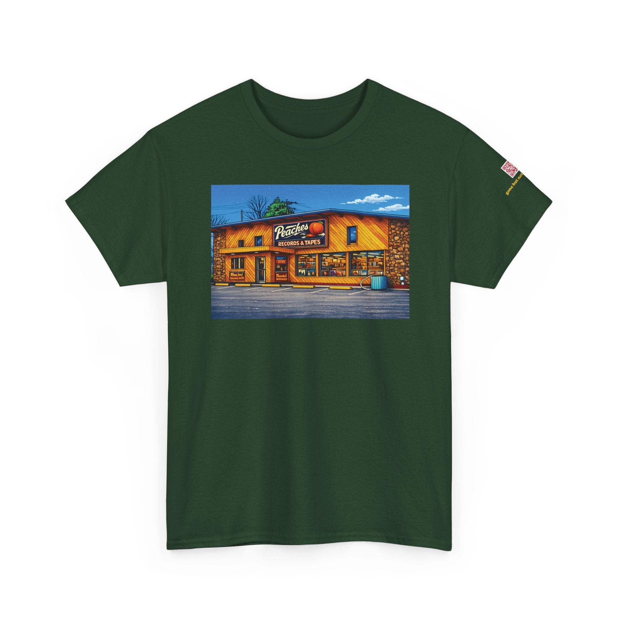 Peaches Records and Tapes (comic style) - vintage Denver gear