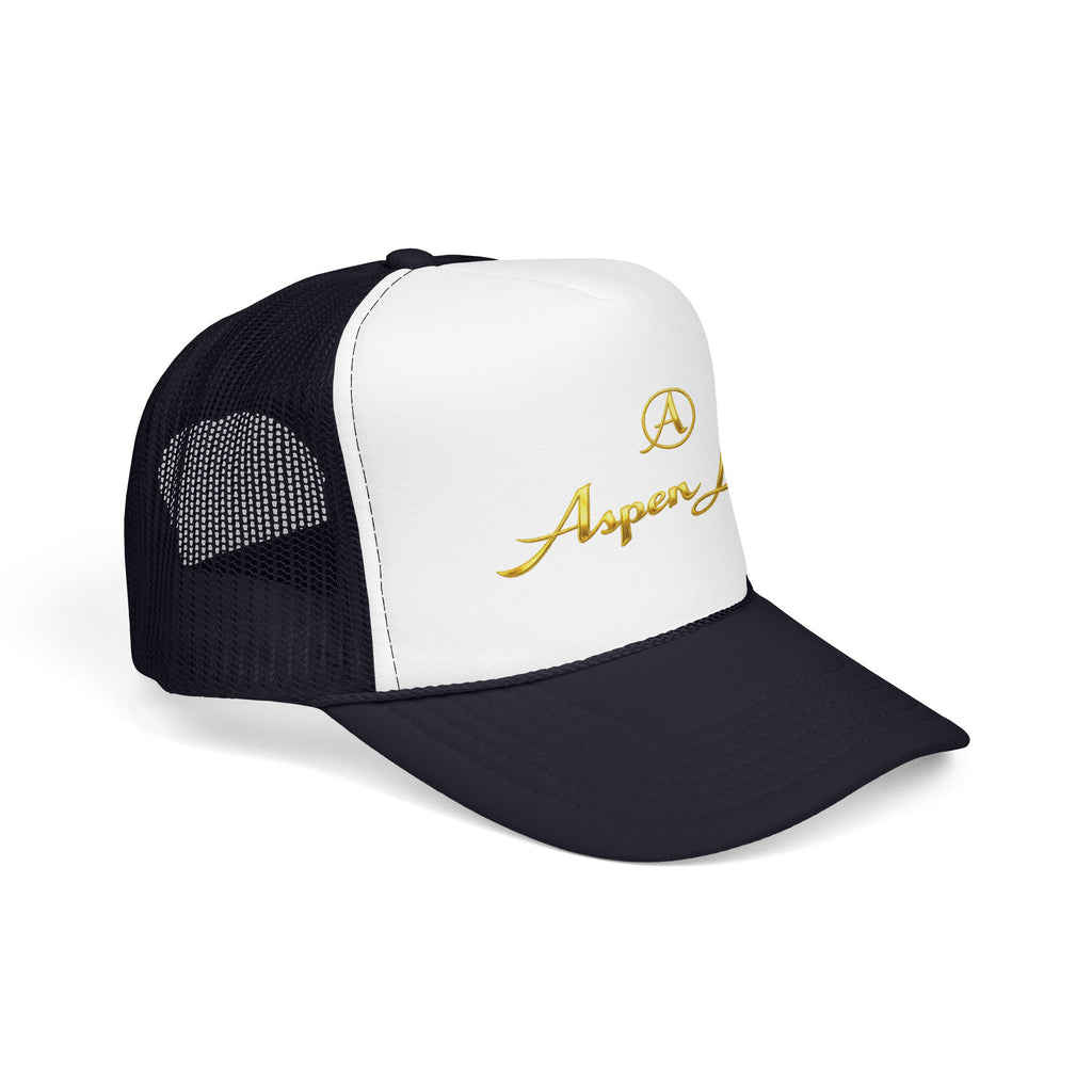 Aspen Leaf Trucker Hat — Vintage Sailboat Foam Cap