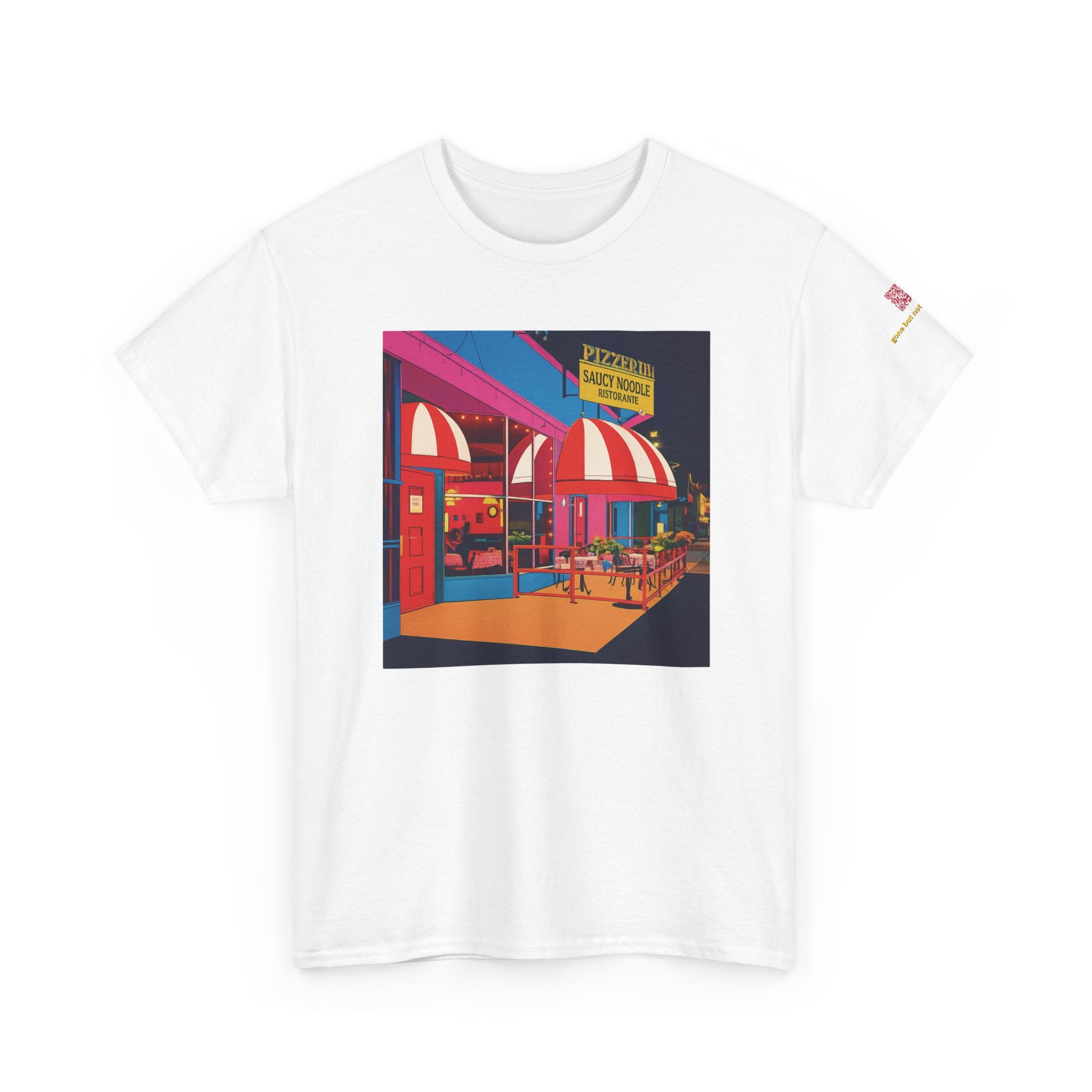 The Saucy Noodle pop art comic style - vintage Denver gear