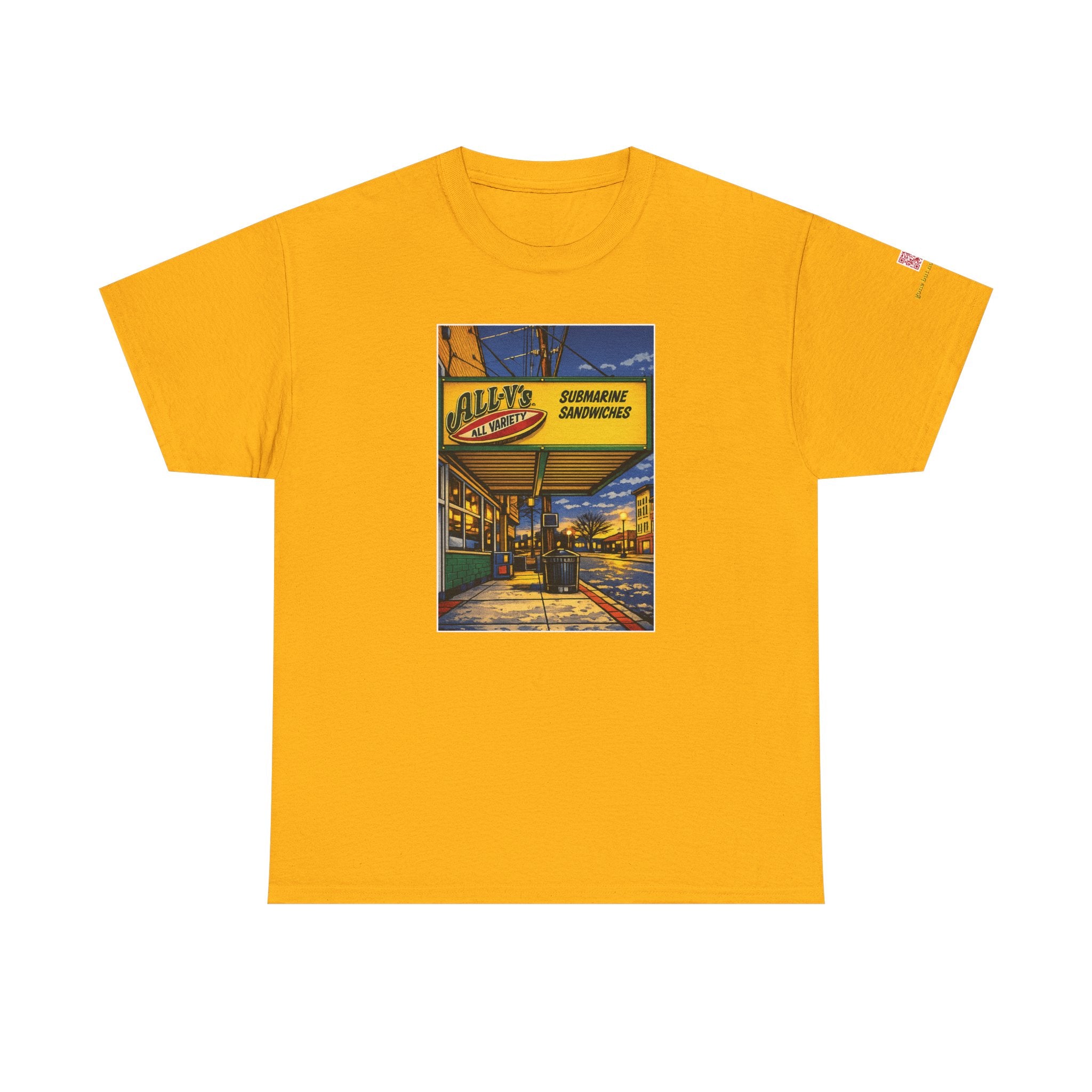 All-V's comic style design- vintage Denver gear