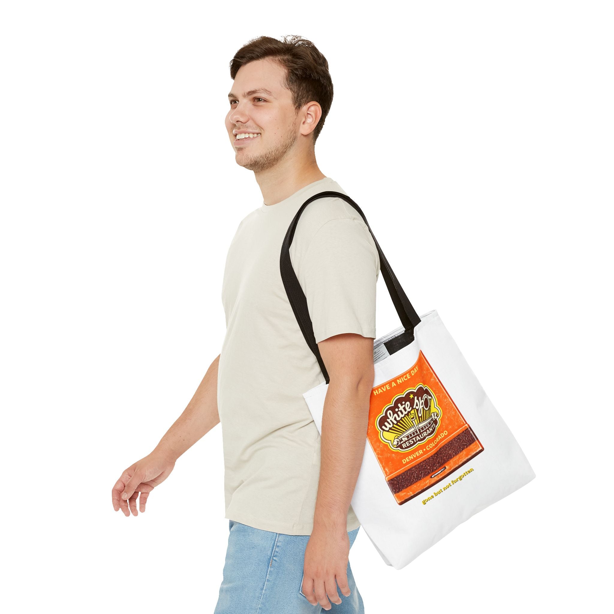 White Spot matchbook tote