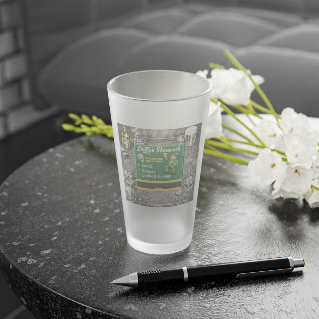 DUFFY'S SHAMROCK (NEW SKOOL) - HAPPY HOUR | Frosted Pint Glass 16oz