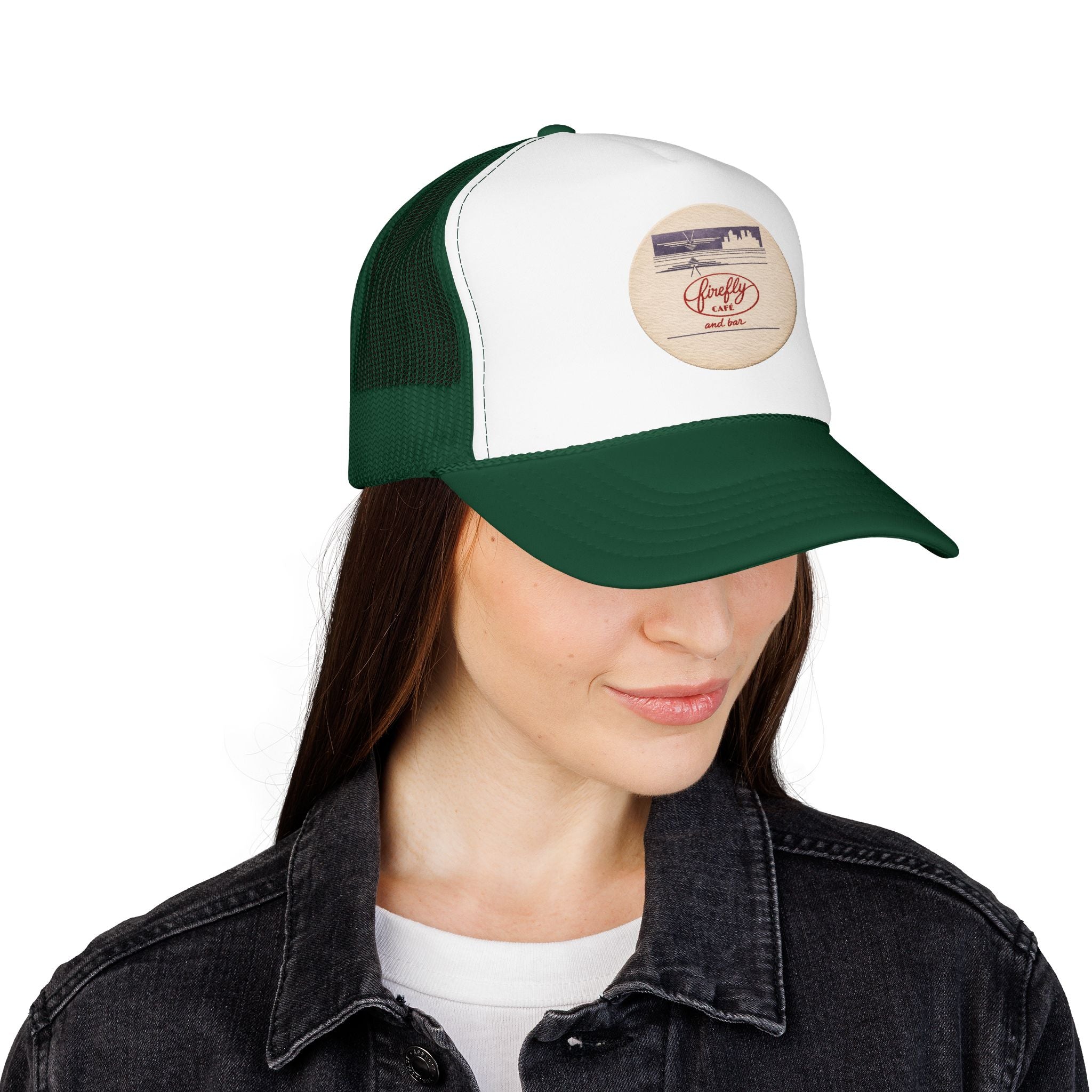 Firefly Cafe and Bar Trucker Hat — Vintage Sailboat Foam Cap