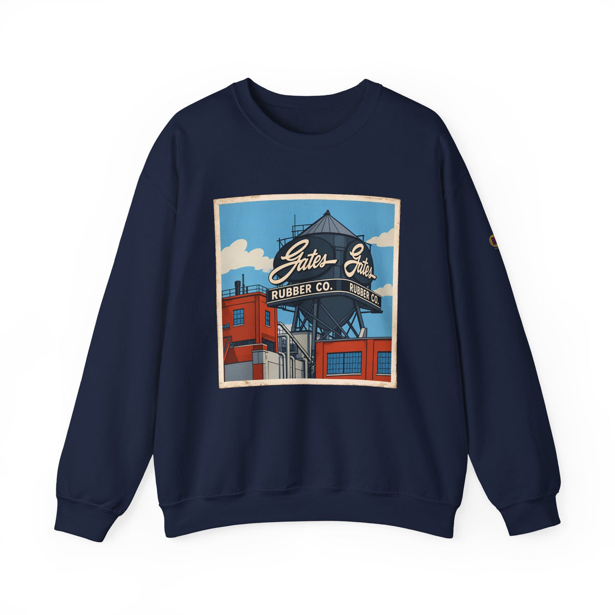 Gate's Rubber Company water tower - cartoon style | Native303 Sweatshirt