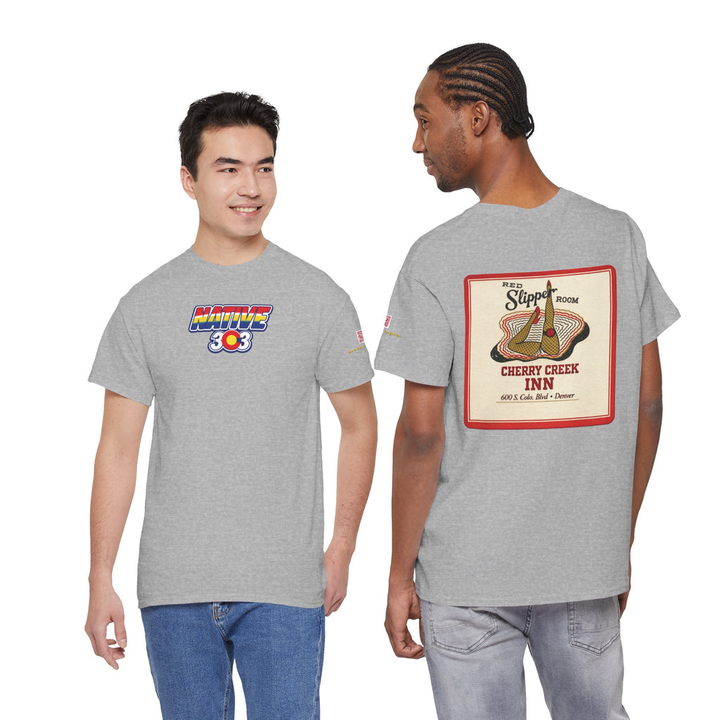CHERRY CREEK INN - RED SLIPPER - vintage Denver gear