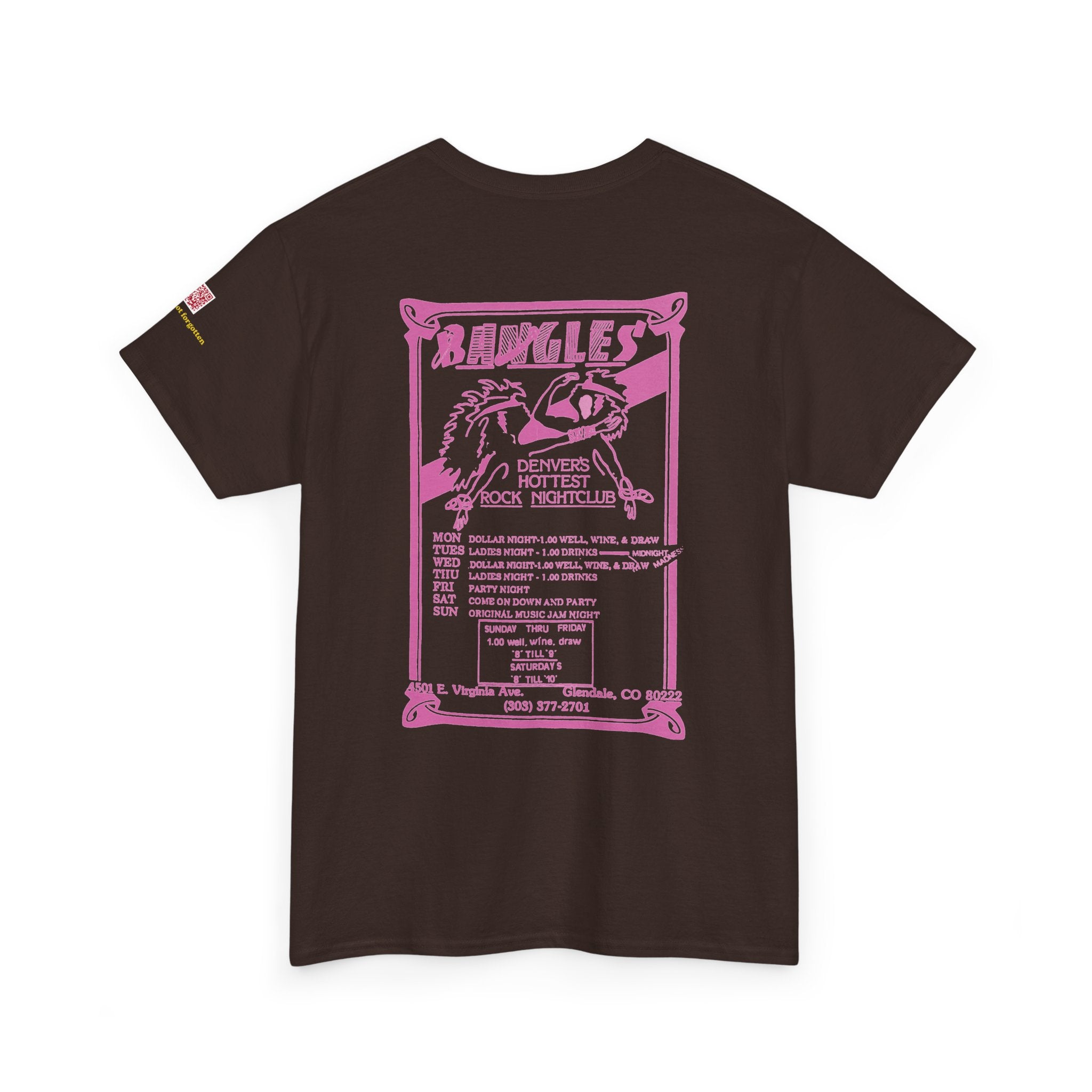 BANGLES Pink  logo - vintage Metro Denver gear