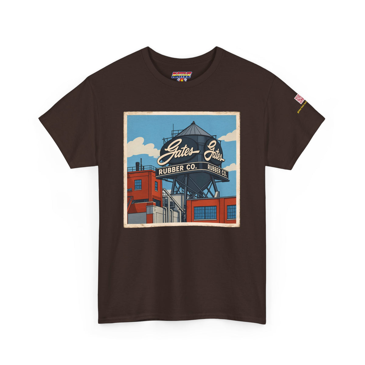 Gates water tower - cartoon style - vintage Denver gear