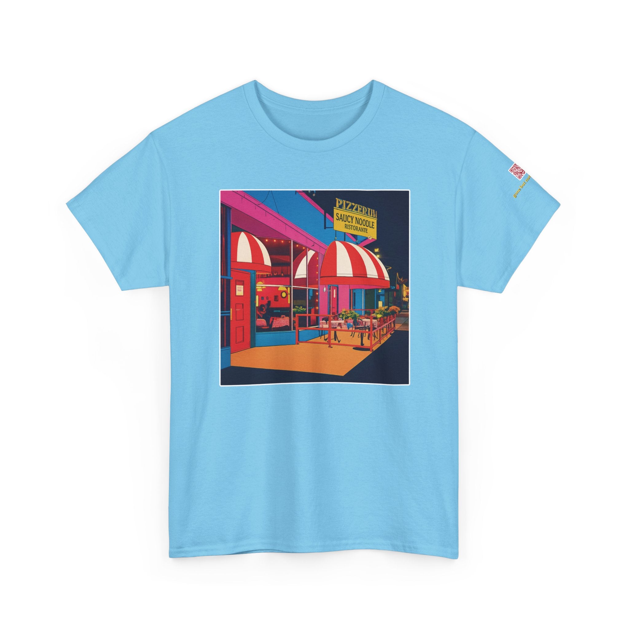 The Saucy Noodle pop art comic style - vintage Denver gear