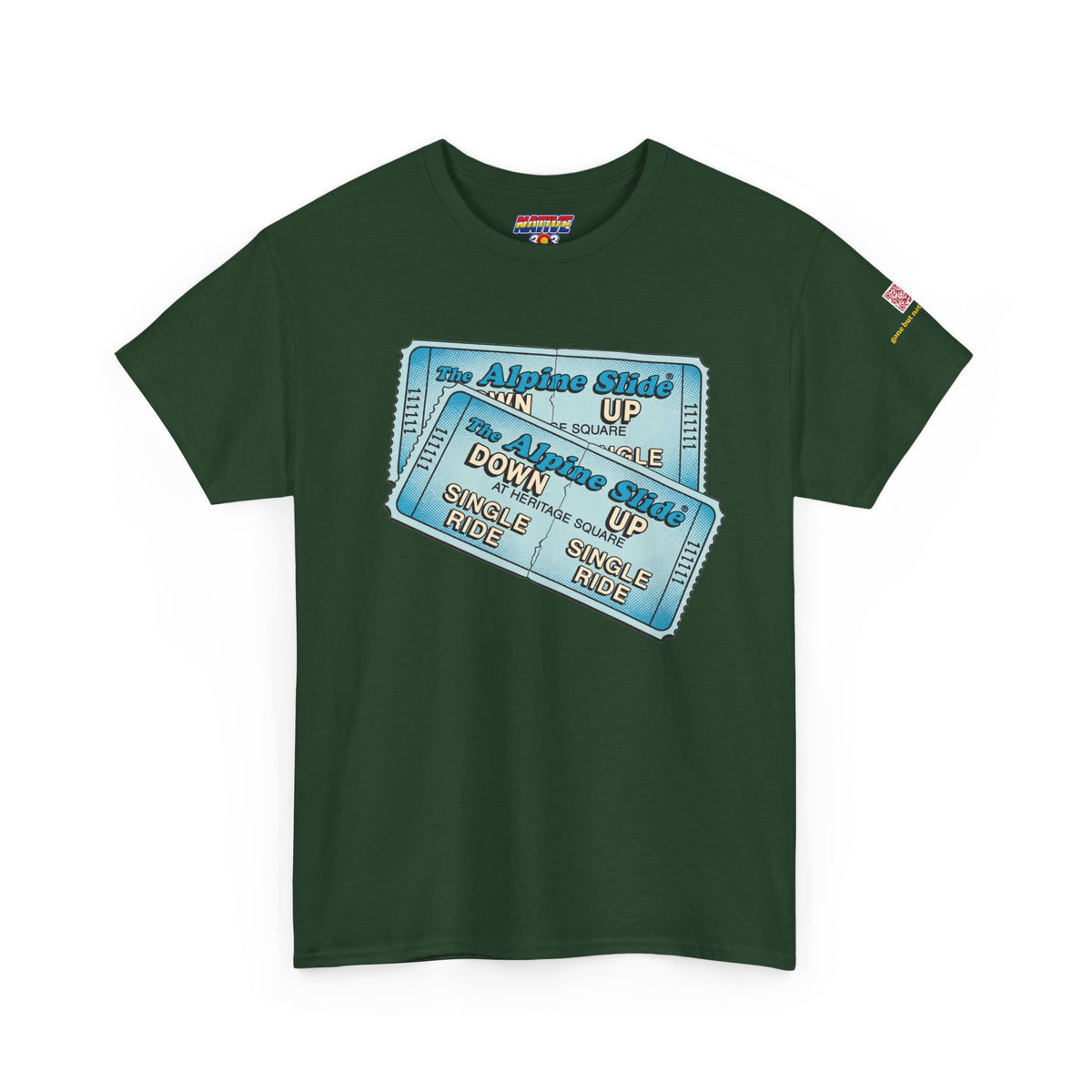Alpine Slide comic style design- vintage Denver gear