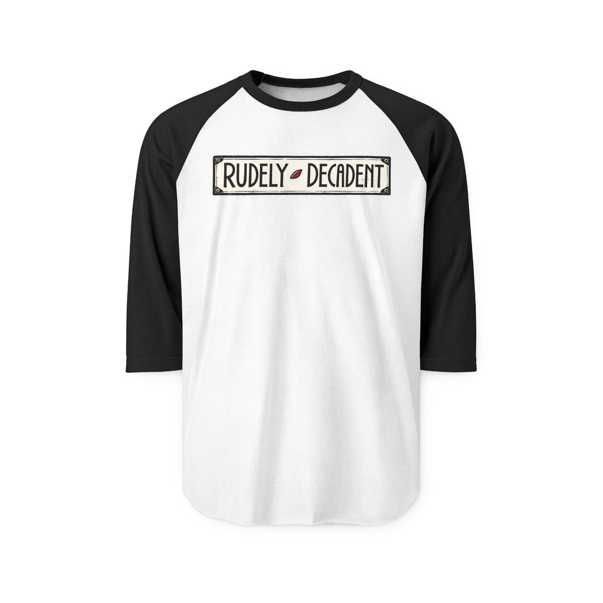 RUDELY DECADENT | Retro Baseball Tee