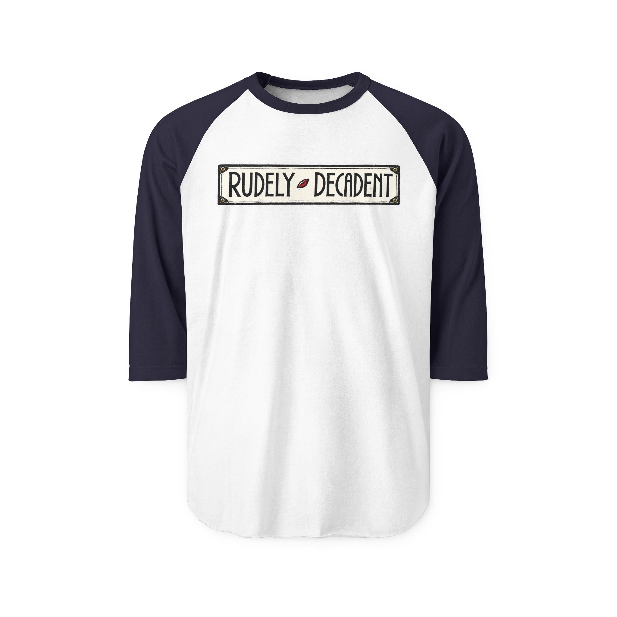 RUDELY DECADENT | Retro Baseball Tee