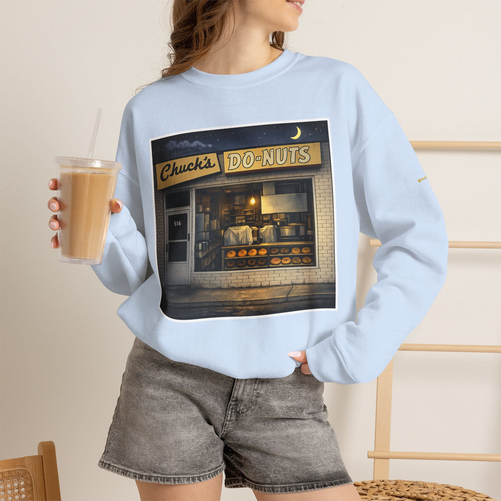 Chuck's Donuts nightscene | Native303 Sweatshirt