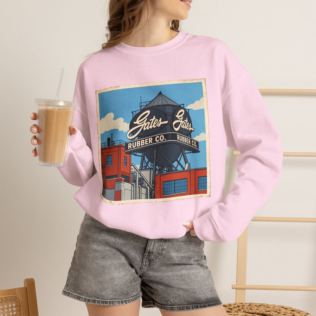 Gate's Rubber Company water tower - cartoon style | Native303 Sweatshirt