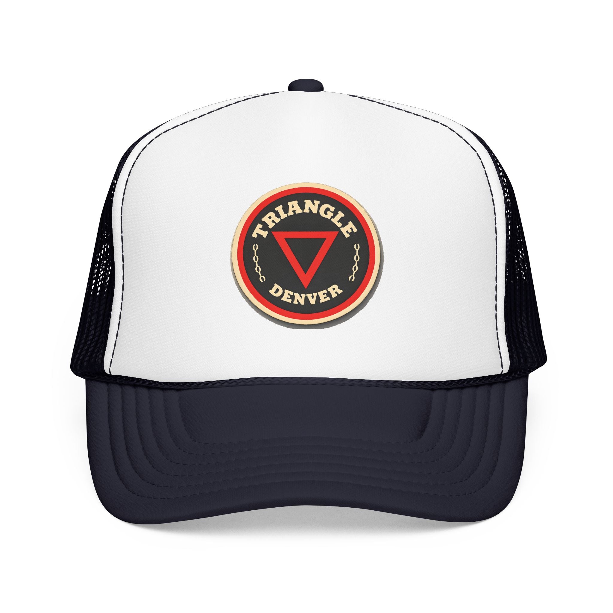 Triangle Bar Trucker Hat — Vintage Sailboat Foam Cap