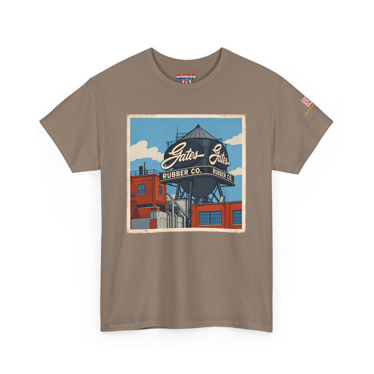 Gates water tower - cartoon style - vintage Denver gear