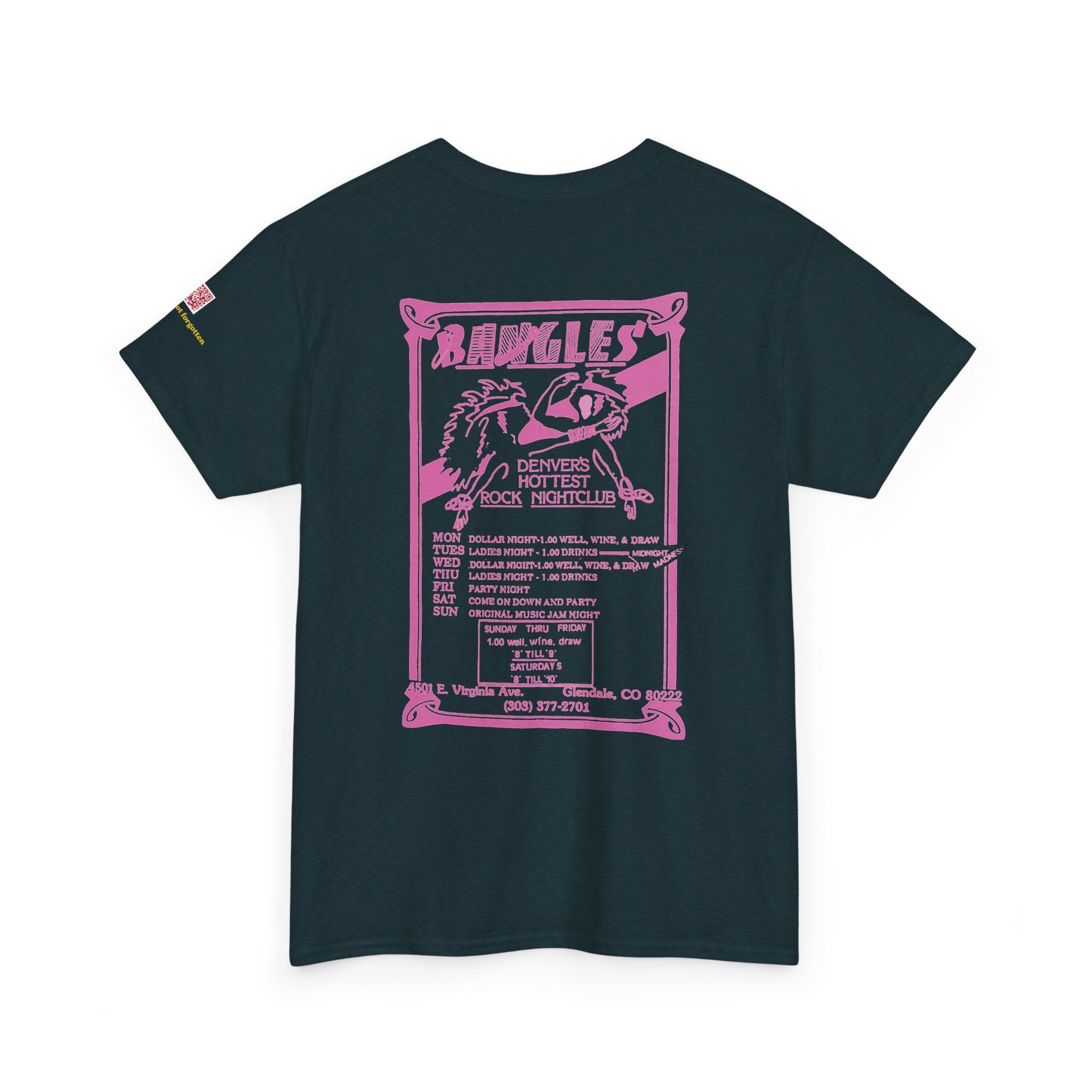 BANGLES Pink  logo - vintage Metro Denver gear