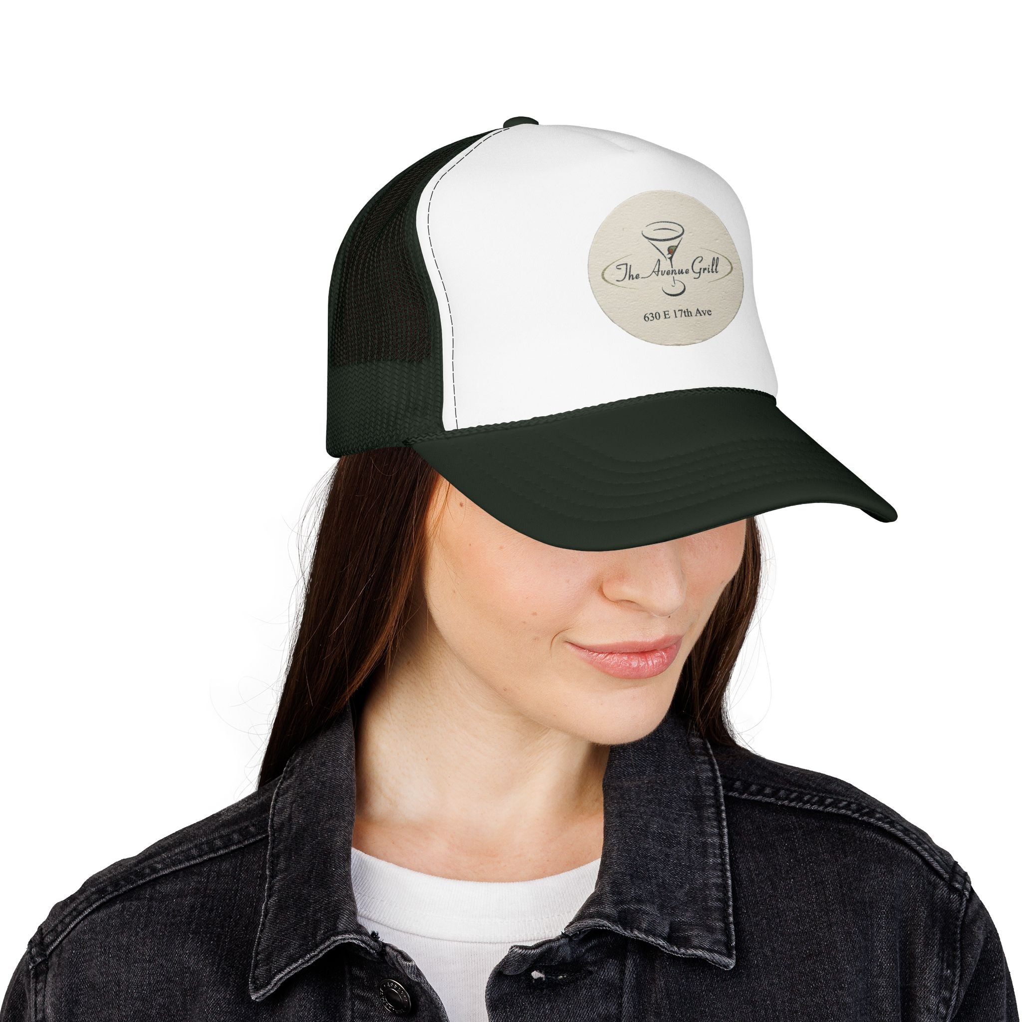 Avenue Grill Trucker Hat — Vintage Sailboat Foam Cap