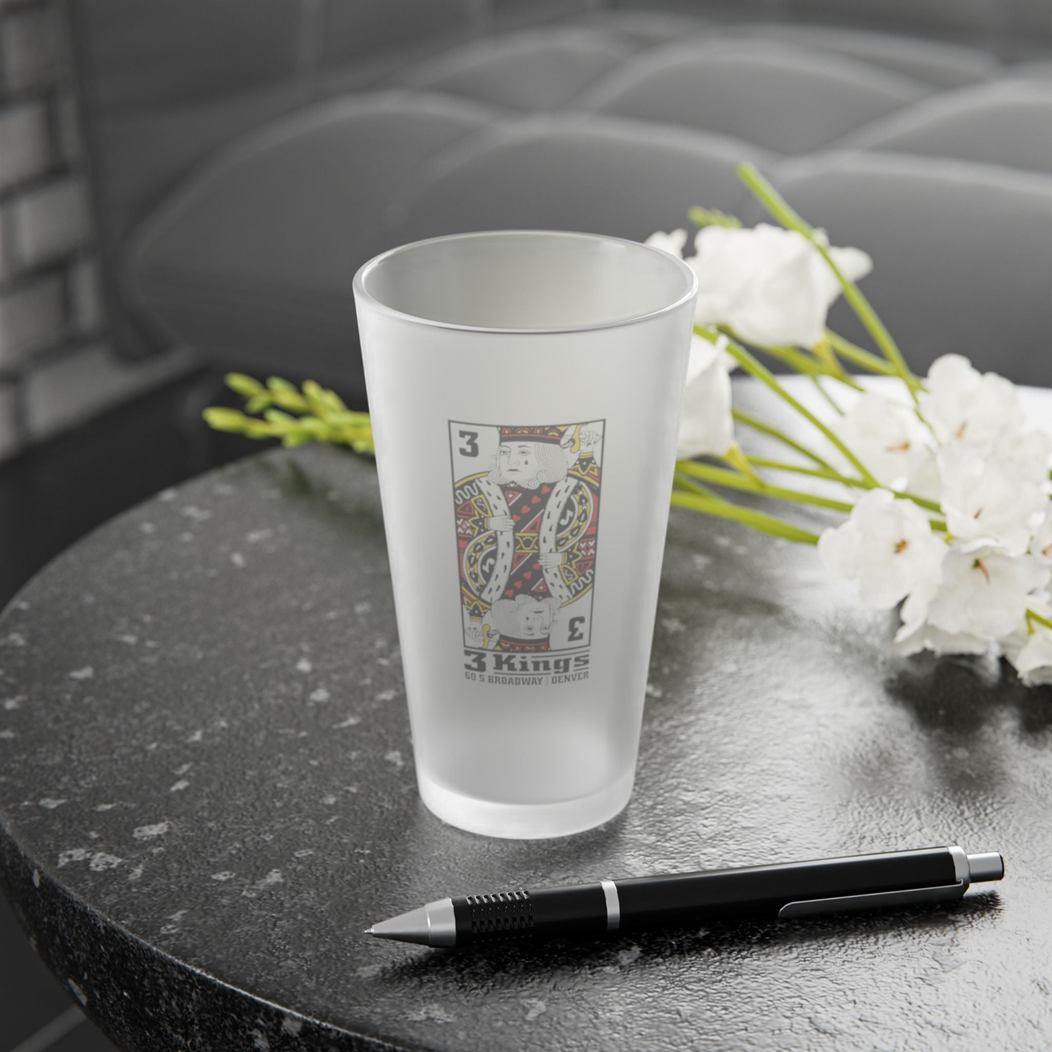 3 KINGS | Frosted Pint Glass 16oz