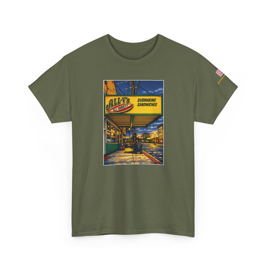 All-V's comic style design- vintage Denver gear