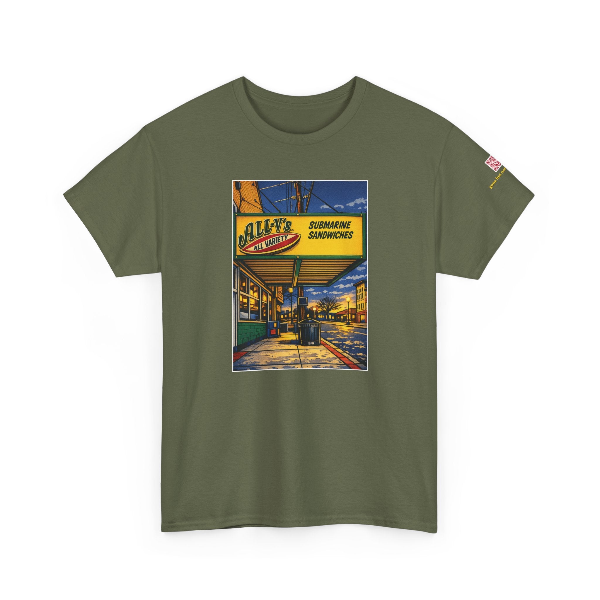 All-V's comic style design- vintage Denver gear