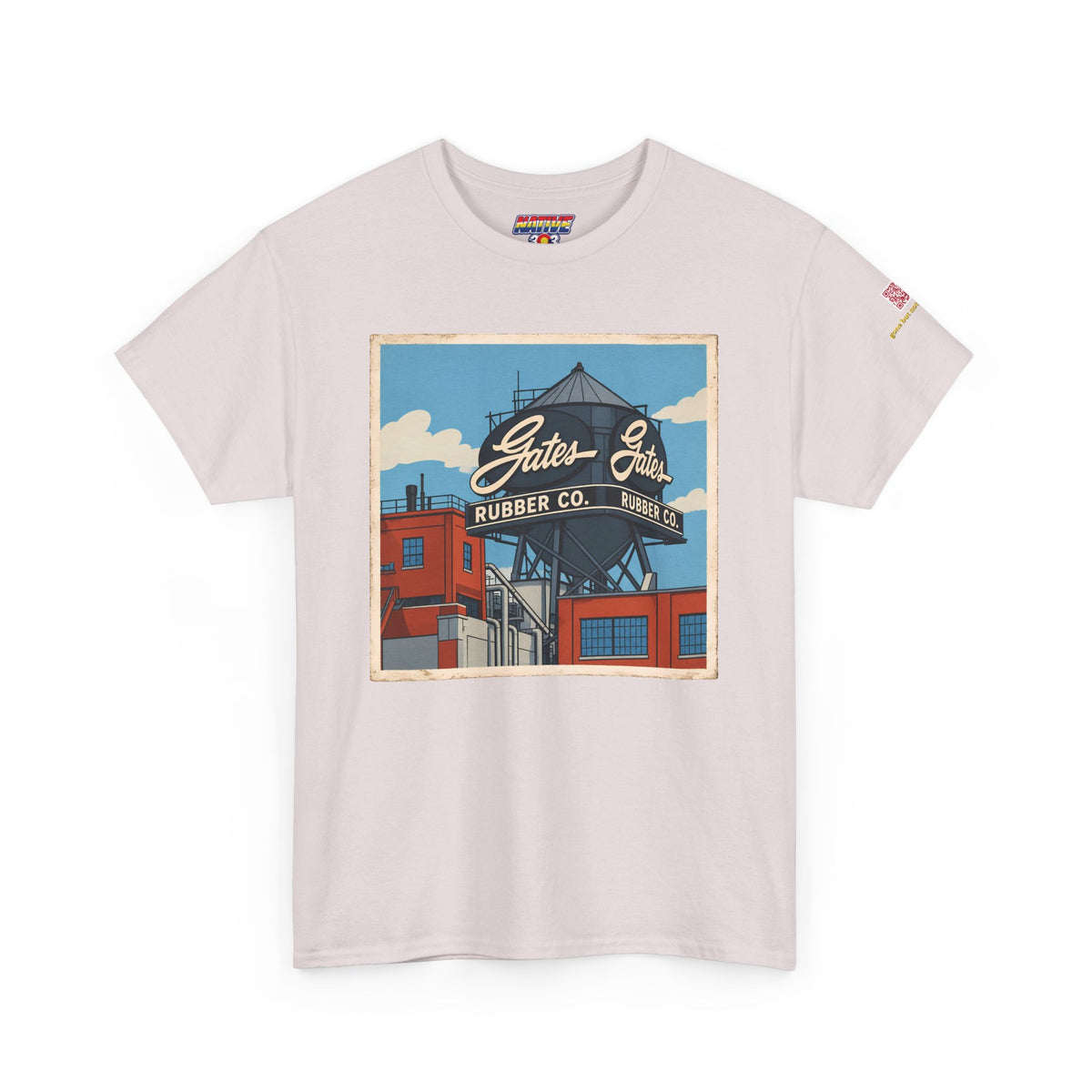 Gates water tower - cartoon style - vintage Denver gear
