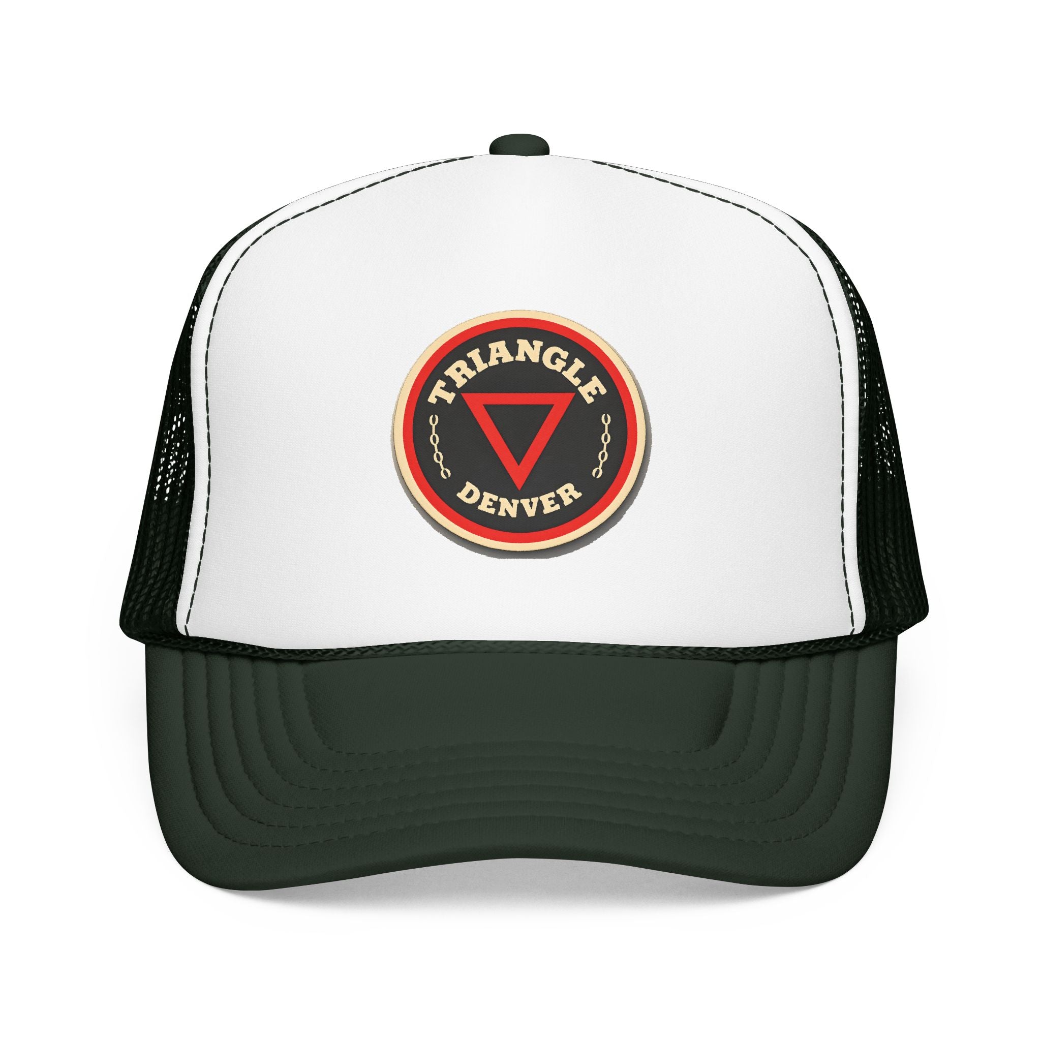 Triangle Bar Trucker Hat — Vintage Sailboat Foam Cap