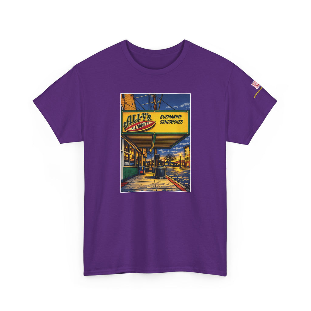 All-V's comic style design- vintage Denver gear