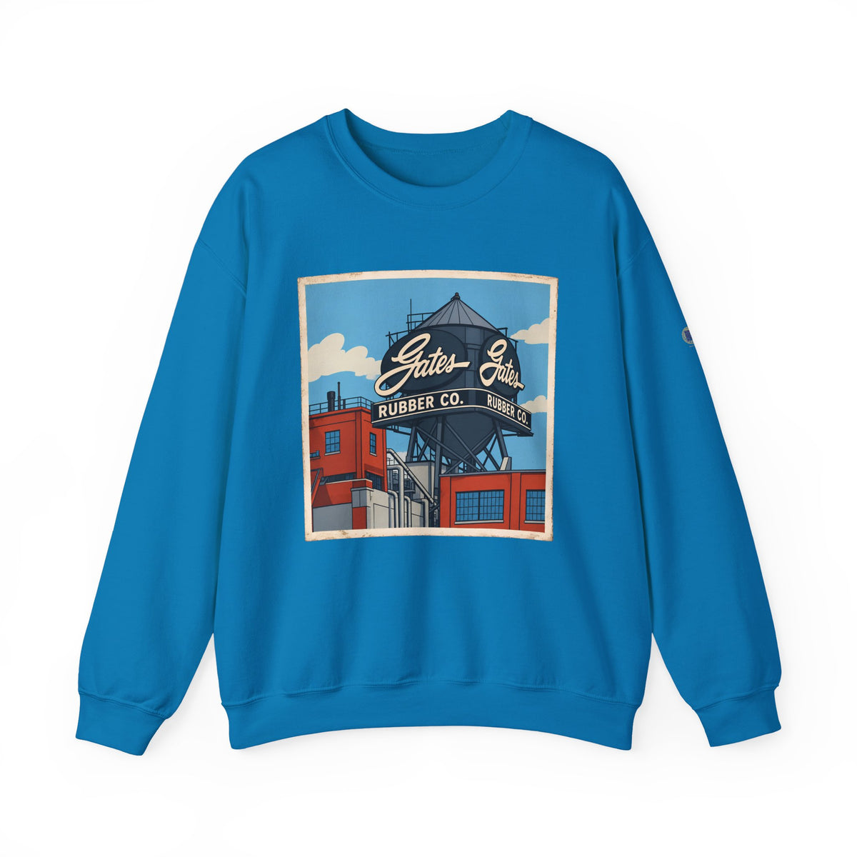 Gate's Rubber Company water tower - cartoon style | Native303 Sweatshirt