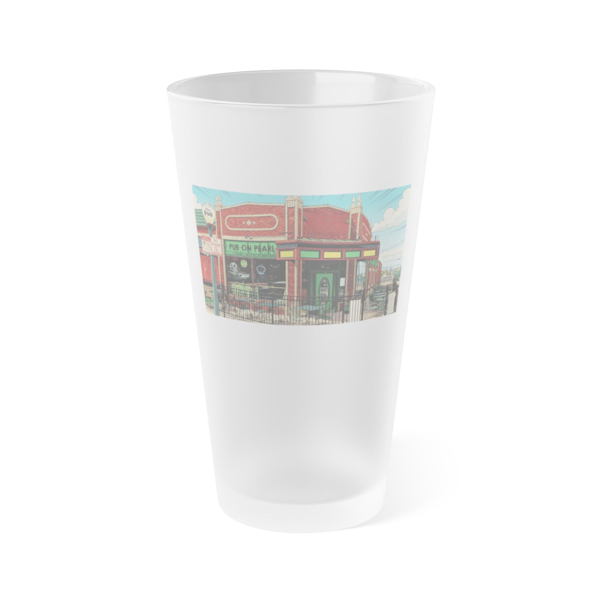 PUB ON PEARL | Frosted Pint Glass 16oz