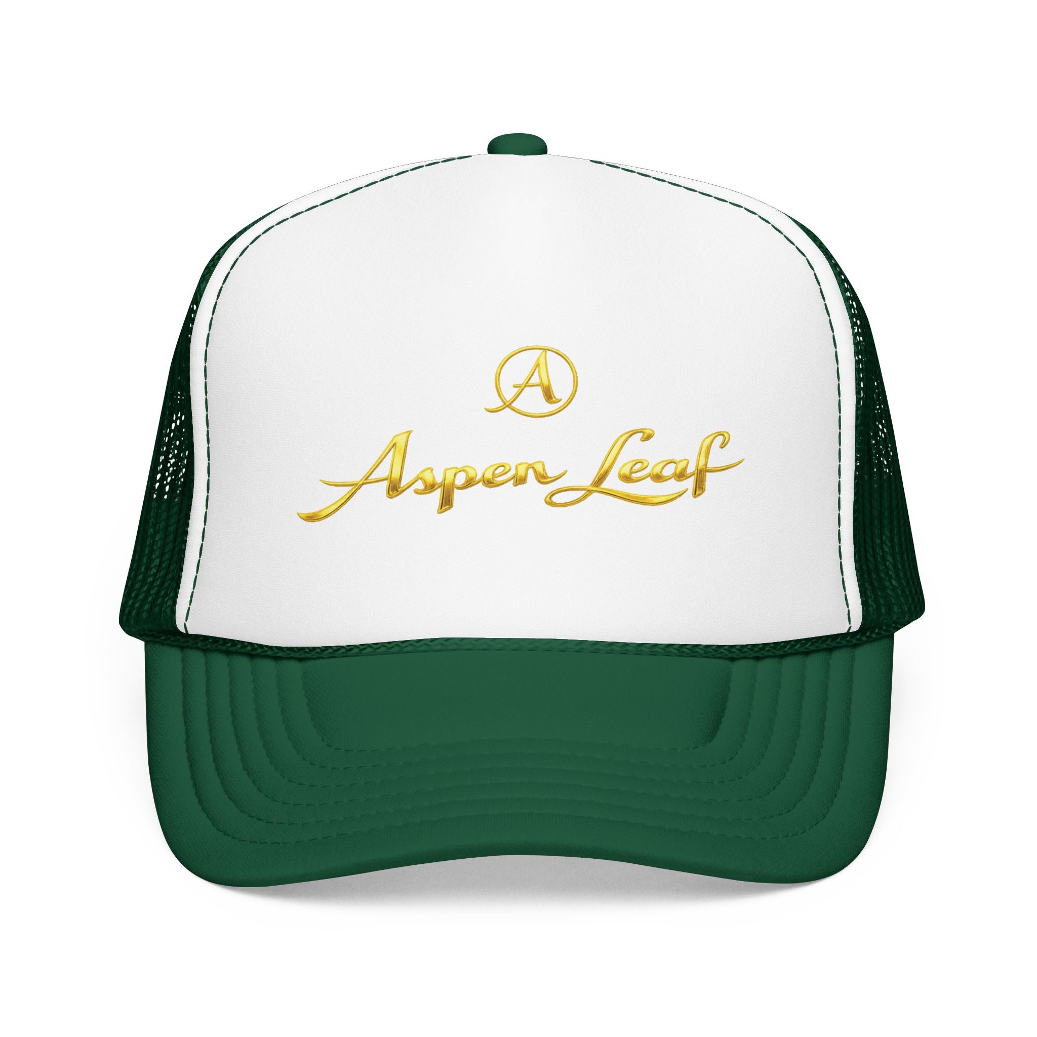 Aspen Leaf Trucker Hat — Vintage Sailboat Foam Cap