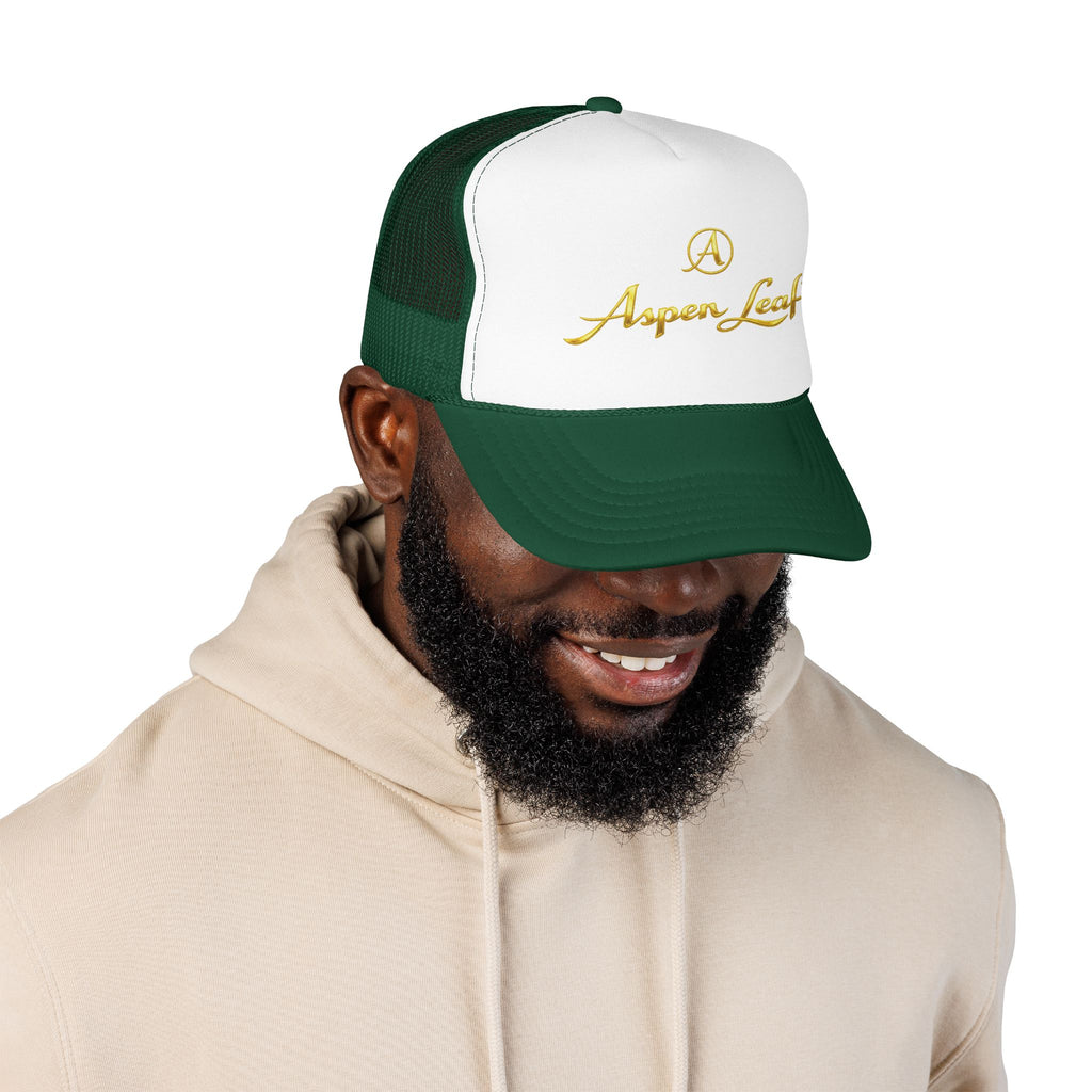 Aspen Leaf Trucker Hat — Vintage Sailboat Foam Cap