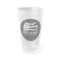 Rock Island Coaster Frosted Pint Glass 16oz
