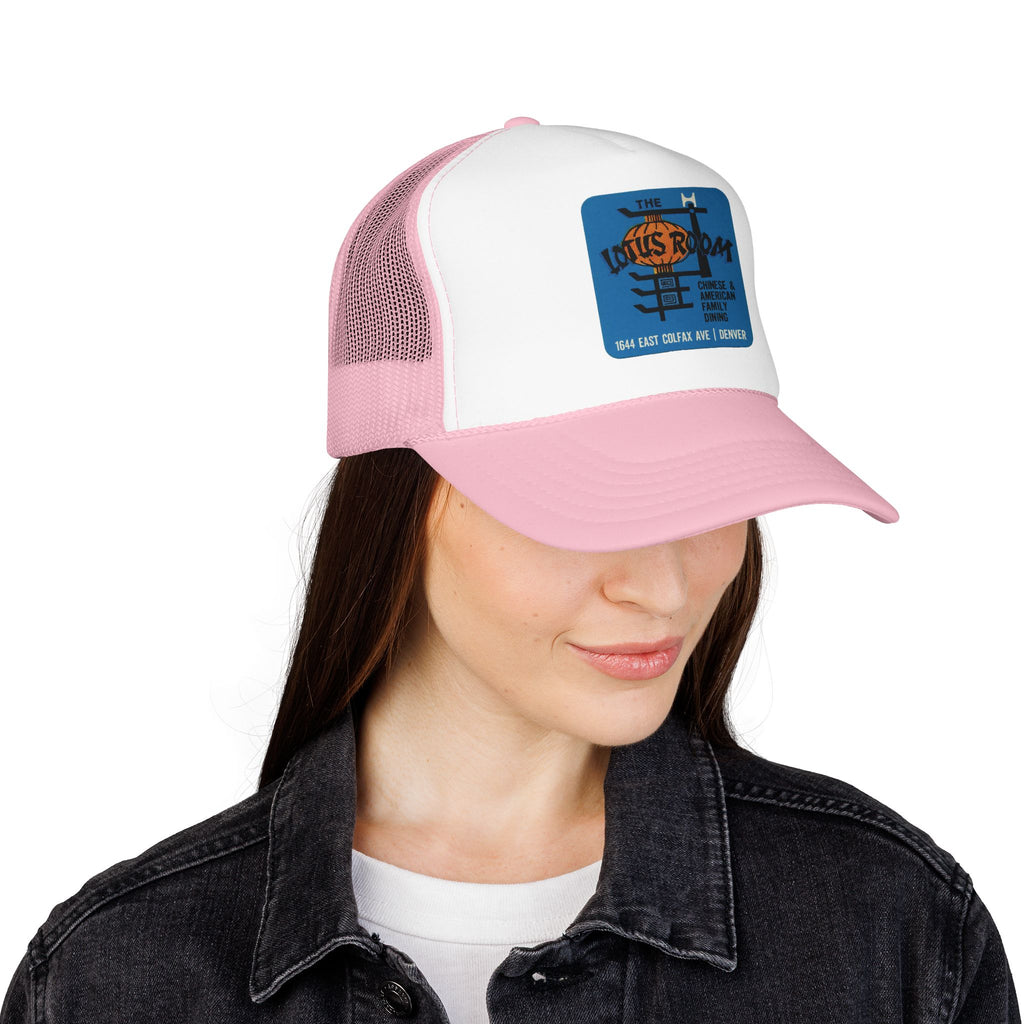 Lotus Room Trucker Hat — Vintage Sailboat Foam Cap