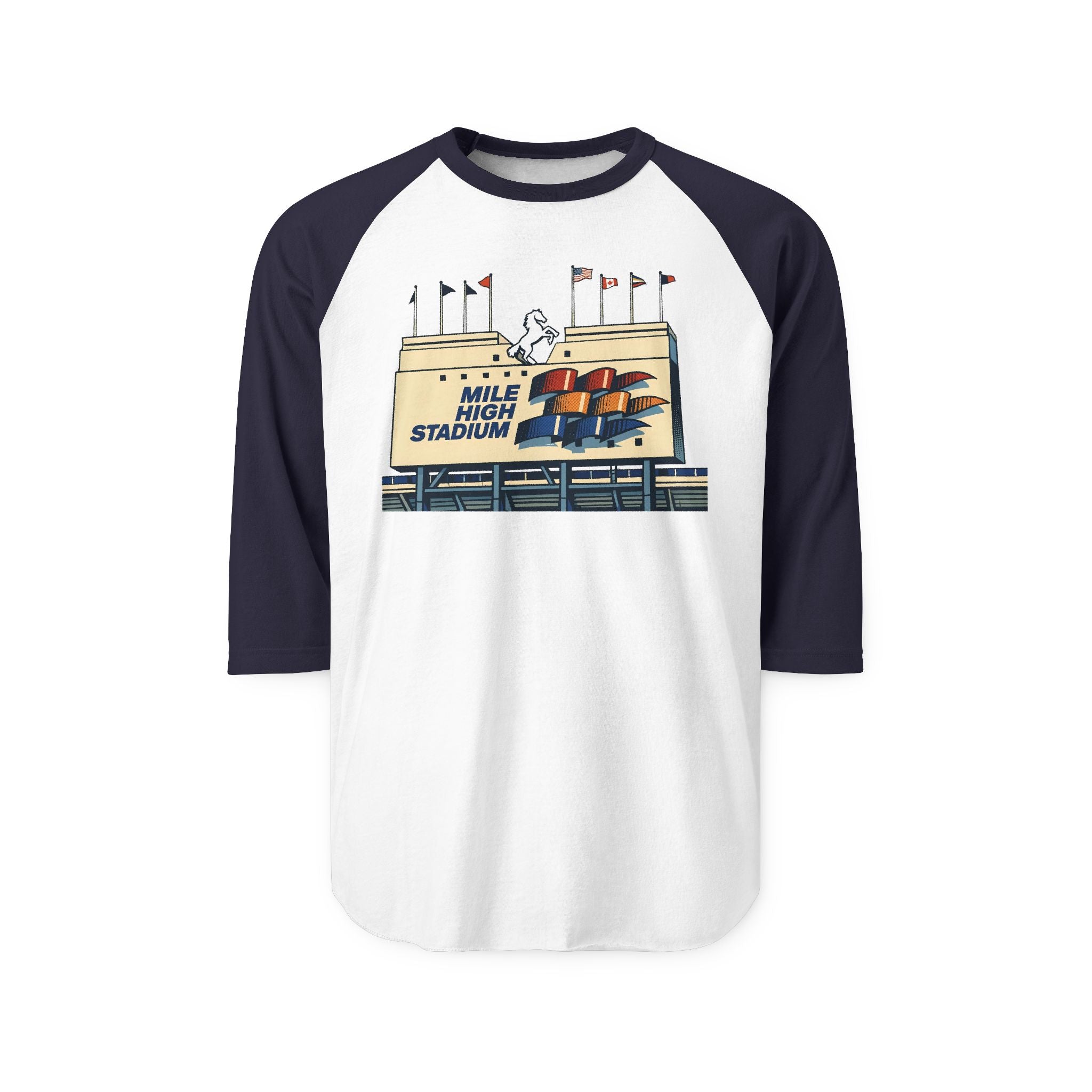 MILE HIGH STADIUM | Retro Baseball Tee