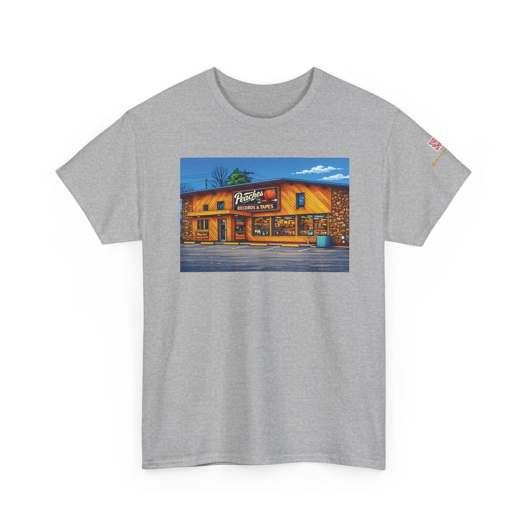 Peaches Records and Tapes (comic style) - vintage Denver gear